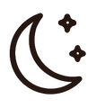 Glows softly at night